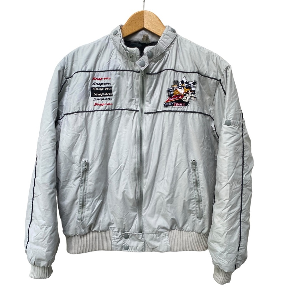 Snap On Racing Rick Mears Jacket VTG 80s Made In USA Indycar Auto Racing Bomber